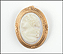 Oval Cameo Brooch in 10K Yellow Gold THUMBNAIL