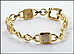 Pave' Diamond Station Bracelet in 14K Yellow Gold THUMBNAIL