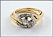 Round Brilliant Cut Diamond Bridal Ring in 14K Yellow Gold THUMBNAIL