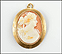 Oval Cameo Brooch in Yellow Gold THUMBNAIL