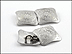 Engraved 1930's Cufflinks in 10K White Gold THUMBNAIL