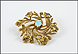 Opal Floral Brooch in Yellow Gold THUMBNAIL
