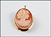 Oval Cameo Brooch or Pendant in 14K Yellow Gold THUMBNAIL