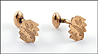 Topped Engraved Cufflinks in Yellow Gold THUMBNAIL