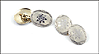1920's Engraved Cufflinks in 14K White Gold THUMBNAIL