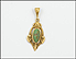 1900-10 Turquoise Pendant in 14K Yellow Gold THUMBNAIL