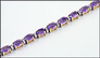 Oval Amethyst and Diamond Bracelet in 14K Yellow Gold THUMBNAIL