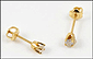 Round Brilliant Cut Diamond Stud Earrings in 14K Yellow Gold THUMBNAIL