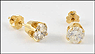 Round Brilliant Cut Diamond Stud Earrings in 14K Yellow Gold THUMBNAIL