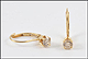 Round Brilliant Cut Diamond Leverback Earrings in 14K Yellow Gold THUMBNAIL