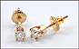 Round Brilliant Cut Diamond Screwback Earrings in 14K Yellow Gold THUMBNAIL