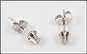 Round Brilliant Cut Diamond Stud Earrings in White Gold THUMBNAIL