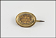 Small Oval Brooch with Hair Inlay in Yellow Gold THUMBNAIL