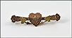 Heart Brooch in 9K Yellow and Rose Gold THUMBNAIL