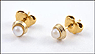 Pearl Stud Earrings in Yellow Gold THUMBNAIL