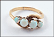 1890's Four Round Opals Ring in Yellow Gold THUMBNAIL