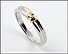 Single Stone Diamond Ring in 18K Yellow and White Gold THUMBNAIL