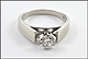 6 mm Moissanite Ring in 14K White Gold THUMBNAIL