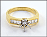 Square Channel Semi-Mount Diamond Ring in 18K Yellow Gold THUMBNAIL