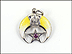Shriners Pendant with Ruby in 14K White Gold THUMBNAIL