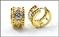 Diamond Hoop Earrings in 18K Yellow Gold THUMBNAIL