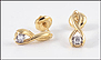 Diamond Earrings in 14K Yellow Gold THUMBNAIL