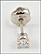Round Brilliant Cut Single Diamond Earring in 14K White Gold THUMBNAIL
