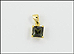 Square Tourmaline Pendant in 14K Yellow Gold THUMBNAIL