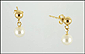 Pearl Drop Earrings in 14K Yellow Gold THUMBNAIL