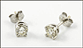 Round Brilliant Cut Diamond Stud Earrings in White Gold THUMBNAIL