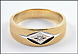 Textured Diamond Wedding Band in 14K Yellow Gold THUMBNAIL