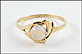 Round Opal Ring in 10K Yellow Gold THUMBNAIL