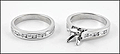 Diamond Wedding Set Mounting in 18K White Gold THUMBNAIL