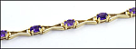 Amethyst Bracelet in 14K Yellow Gold THUMBNAIL