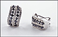 White and Black Diamond Earrings in 14K White Gold THUMBNAIL