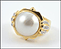 Mabe' Pearl and Diamond Ring in 14K Yellow Gold THUMBNAIL