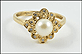 Pearl and Diamond Ring in 14K Yellow Gold THUMBNAIL