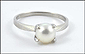 Pearl Ring in 10K White Gold THUMBNAIL