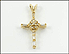 Diamond Cross Pendant in 14K Yellow Gold THUMBNAIL