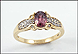 Pink Tourmaline and Diamond Ring in 14K Yellow Gold THUMBNAIL