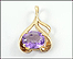 Oval Amethyst Pendant in 14K Yellow Gold THUMBNAIL