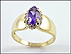 Amethyst and Diamond Ring in 14K Yellow Gold THUMBNAIL