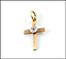 1930's Cross with Diamond in 10K Yellow Gold THUMBNAIL