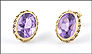 Amethyst Earrings in Yellow Gold THUMBNAIL
