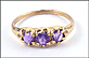 Vintage Amethyst Ring 1910-20 in 10K Yellow Gold THUMBNAIL