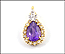 Amethyst and Diamond Enhancer in 14K Yellow Gold THUMBNAIL