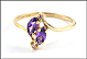 Amethyst Ring in 10K Yellow Gold THUMBNAIL
