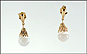 Floating Opal Dangle Earrings in 14K Yellow Gold THUMBNAIL