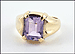 Amethyst Ring in 10K Yellow Gold THUMBNAIL