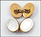 Mother of Pearl Oval Cufflinks in Yellow Gold THUMBNAIL